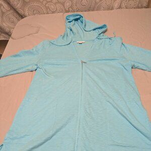 J. Jill Oversize Hoodie Women Small  Longsleeve Full Front Zipper Top Pullover